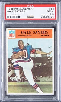 1966 Philadelphia #38 Gale Sayers Rookie Card - PSA NM+ 7.5